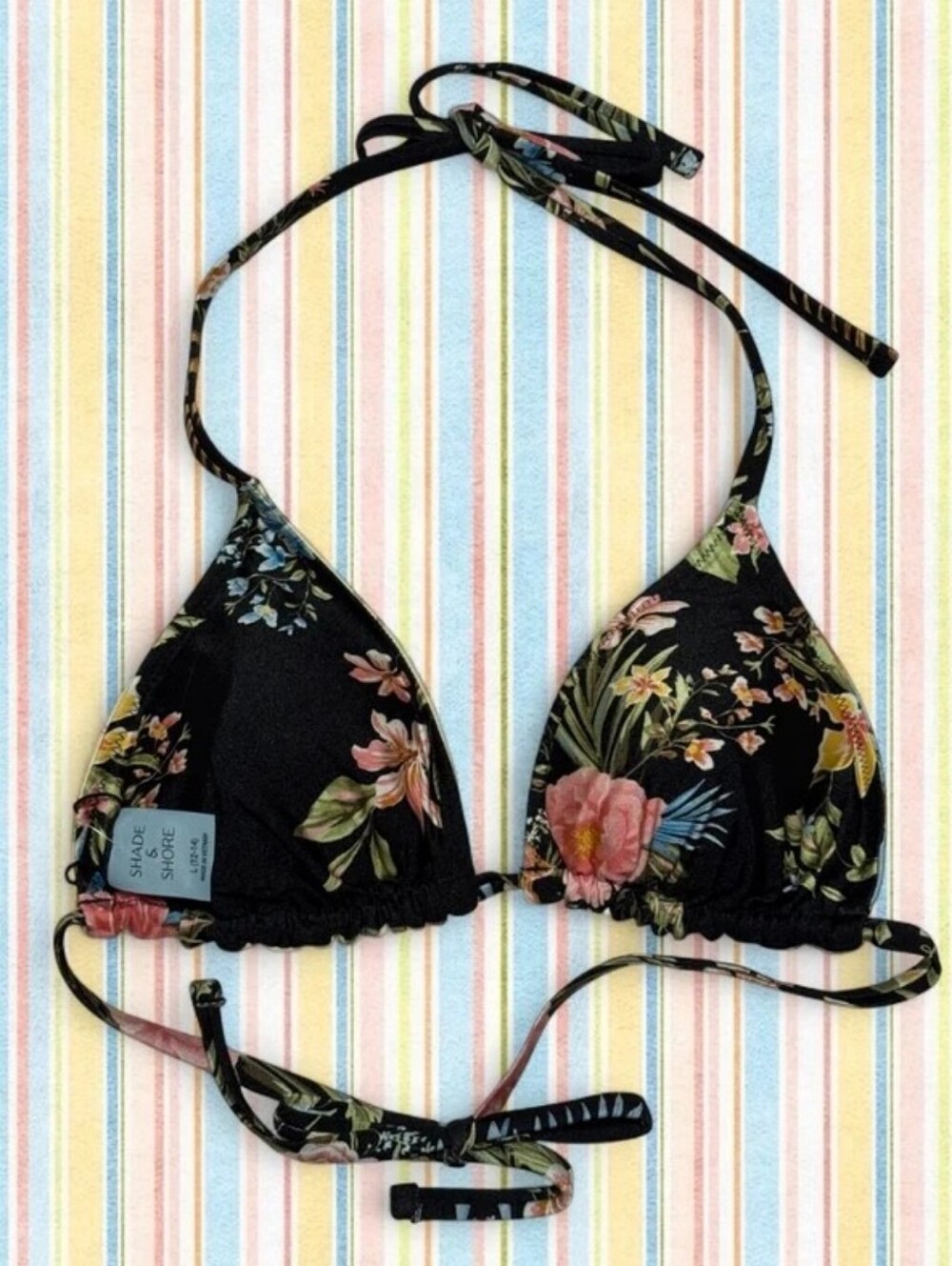 Shade & Shore Teal Knot High-Waist Bandeau Bikini